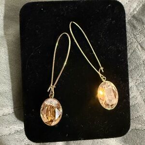 Swarovski Gold and Crystal Drop Earrings